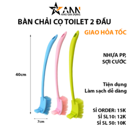 Bàn Chải Cọ Toilet 2 Đầu 40x5cm - BCCTL01