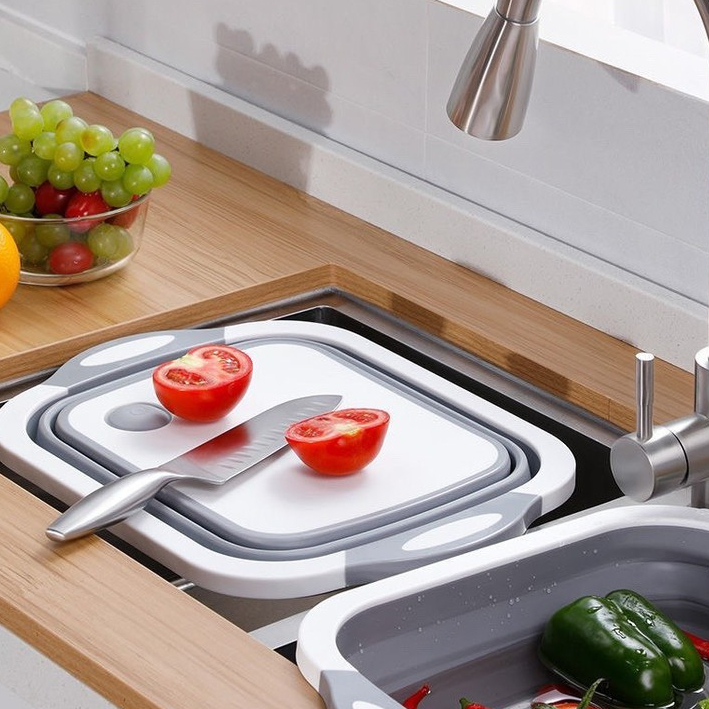 Phân phối thớt Nhựa Kèm Chậu Gấp Gọn Tiện Lợi Phân phối thớt Nhựa Kèm Chậu Gấp Gọn Tiện Lợi