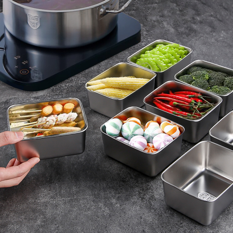 Giá sỉ hộp Lạnh Inox Đựng Thực Phẩm Kèm Nắp Nhựa 13.5x10.5x5.8cm Giá sỉ hộp Lạnh Inox Đựng Thực Phẩm Kèm Nắp Nhựa 13.5x10.5x5.8cm