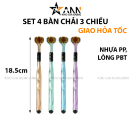 4 Bàn Chải Đánh Răng 3 Mặt Vệ Sinh Răng Miệng 18.5cm - BCDR3M01