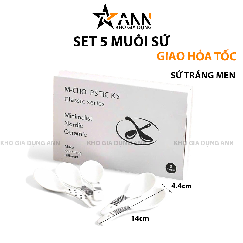 25038_109_20250320100325-1.png Set 5 Muôi Sứ Nhật Họa Tiết Basic Đen Trắng 14cmx4,4cm - S5MSN01