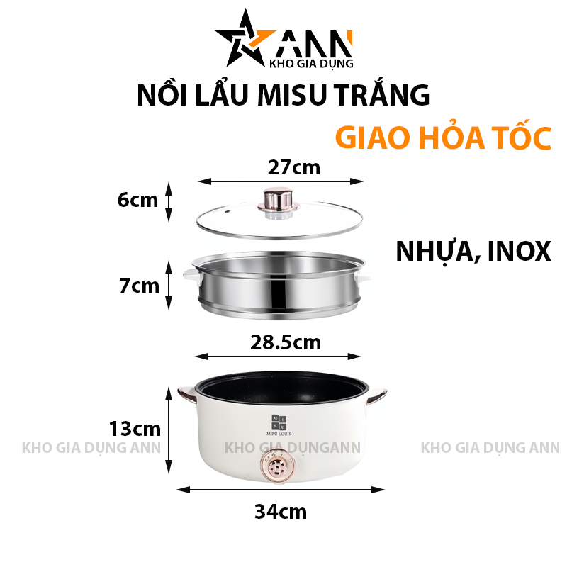 25050_119_20250320100842-1.png Nồi Lẩu Sumi Trắng 2 Tầng Bếp Điện 34x26cm - NLSMT2T01
