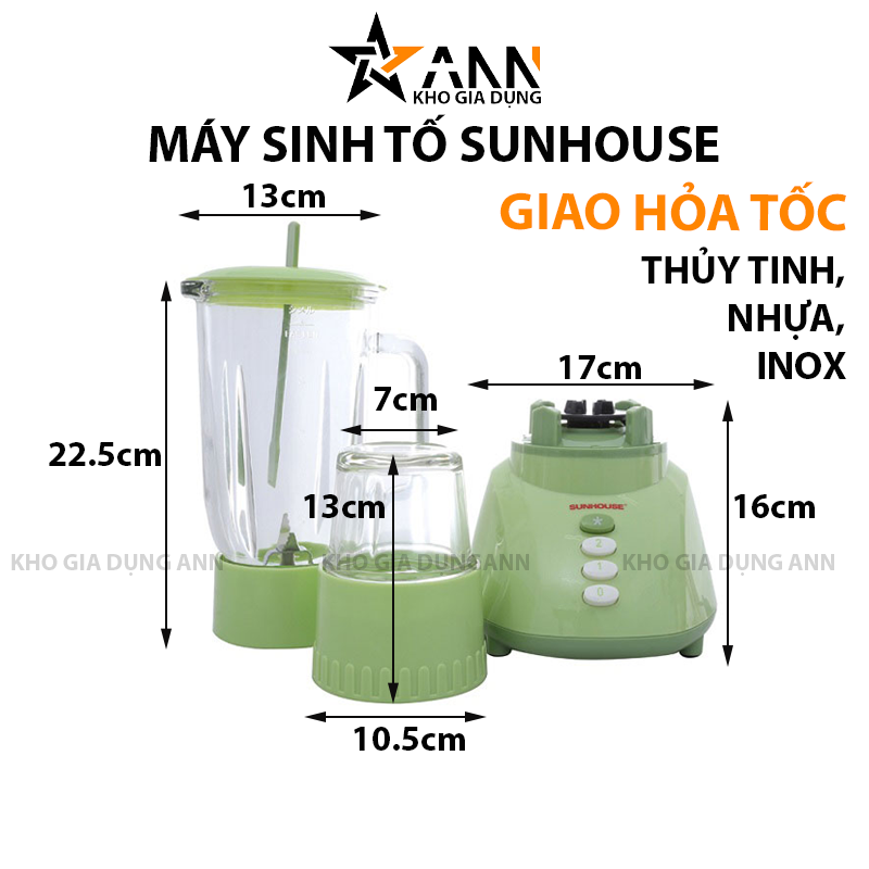 25076_131_20250320102258-1.png Máy Xay Sinh Tố Sunhouse Cối Thủy Tinh Bền Công Suất Lớn 37x19x17cm - MXSTSH01