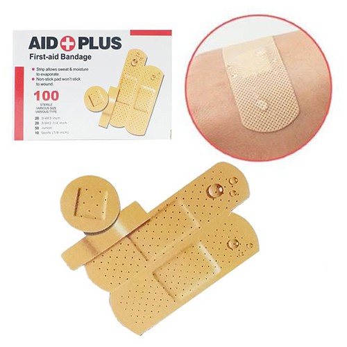 Hộp 100 Miếng Băng Cá Nhân Aid Plus 4 Size Băng Keo Cá Nhân Bảo Vệ Vết Thương Hộp 100 Miếng Băng Cá Nhân Aid Plus 4 Size Băng Keo Cá Nhân Bảo Vệ Vết Thương