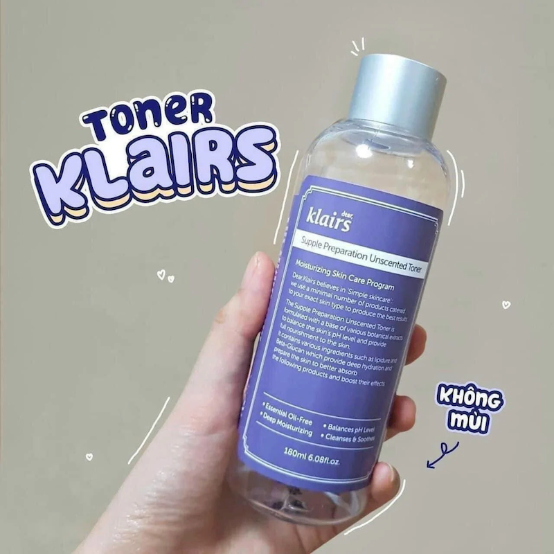 Bỏ sỉ nước Hoa Hồng Klairs Supple Preparation Unscented Toner 180ml Bỏ sỉ nước Hoa Hồng Klairs Supple Preparation Unscented Toner 180ml