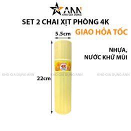 Set 2 Chai Xịt Thơm Phòng 4K Plus Khử Mùi - XPKM4K01