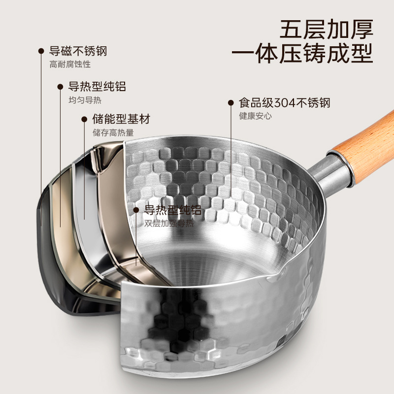 Phân phối chảo Sâu Lòng Inox Cán Gỗ 18x16cm Phân phối chảo Sâu Lòng Inox Cán Gỗ 18x16cm