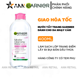 Nước Tẩy Trang Garnier Nắp Hồng Micellar Cleansing Water Cho Da Nhạy Cảm 400ml - 6928820029589