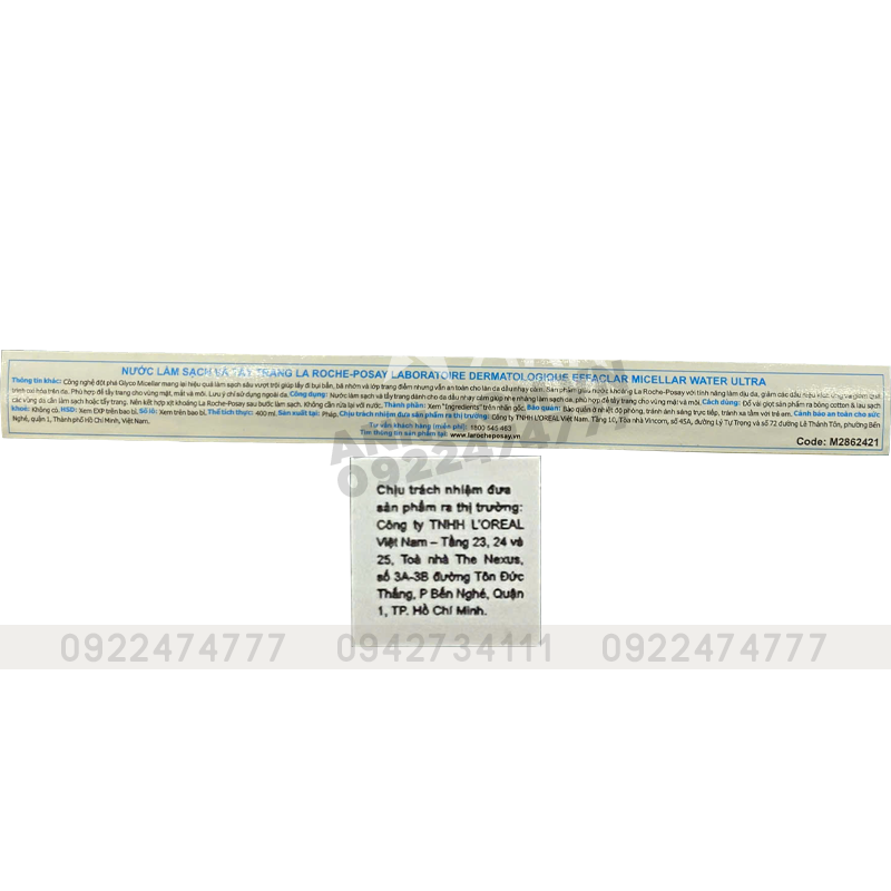 Nước Tẩy Trang La Roche-Posay Màu Xanh Cho Da Dầu 400ml Nước Tẩy Trang La Roche-Posay Màu Xanh Cho Da Dầu 400ml