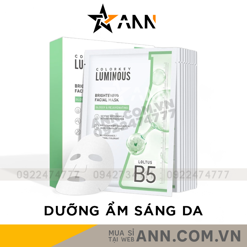 25187_d5_20240924111647-1.png Mặt Nạ Colorkey Luminous B5 Màu Xanh Hộp 10 Miếng - 6975326789400