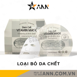 Mặt Nạ Giấy Banobagi Màu Trắng Stem Cell Vitamin Mask Whitening BHA AHA Hộp 10 Miếng - 8809486365342