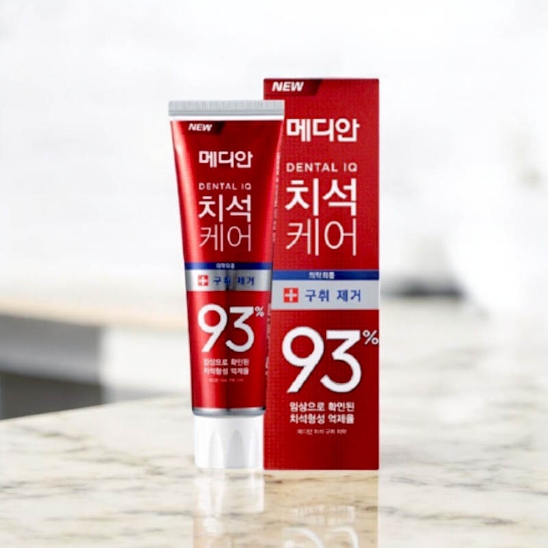 25244_kdr-93-do-phu-photoroom_20240924164536-2.jpg Kem Đánh Răng Median Màu Đỏ Dental IQ 93% Tartar Toothpaste Badbreath 120g - 8809585101421