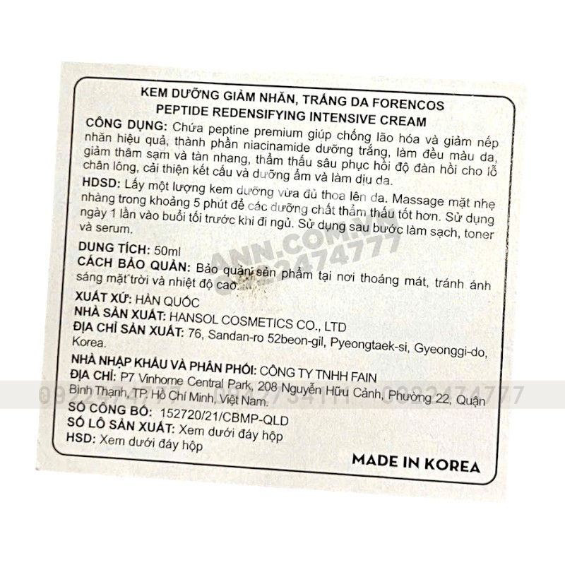 25249_kem-duong-forencos-tim-tem-photoroom_20240924180752-3.jpg Kem Dưỡng Forencos Màu Tím Peptide Redensifying Intensive Cream 50ml - 8809058916309