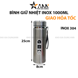 Bình Giữ Nhiệt Inox 1L Có Dây Xách 25x8cm - BGNIN