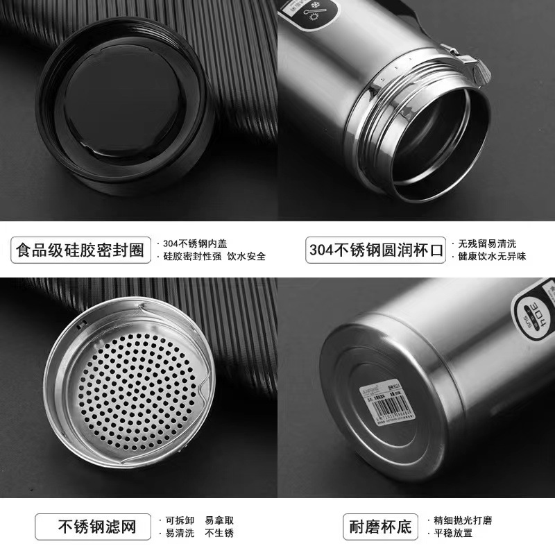 Phân phối bình Giữ Nhiệt Inox 1L Có Dây Xách 25x8cm Phân phối bình Giữ Nhiệt Inox 1L Có Dây Xách 25x8cm