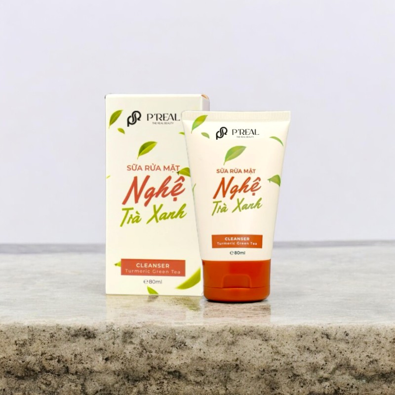 Sữa Rửa Mặt P'Real Sica White Nghệ Trà Xanh Turmeric Green Tea Cleanser 80ml Sữa Rửa Mặt P'Real Sica White Nghệ Trà Xanh Turmeric Green Tea Cleanser 80ml