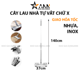 Cây Lau Nhà Tự Vắt Chữ X Xoay 360 Độ 140x37cm - CLNTVCX