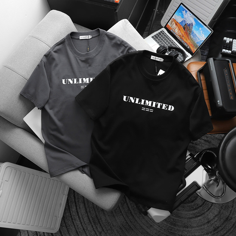 25362_z5896028218958-3605d86f18a4b9bc11d64c938b951765_20241005145042-1.jpg Áo Thun Nam Cổ Tròn Pack Hourse In Chữ Unlimited 23 - Có Big Size 100kg - AB522