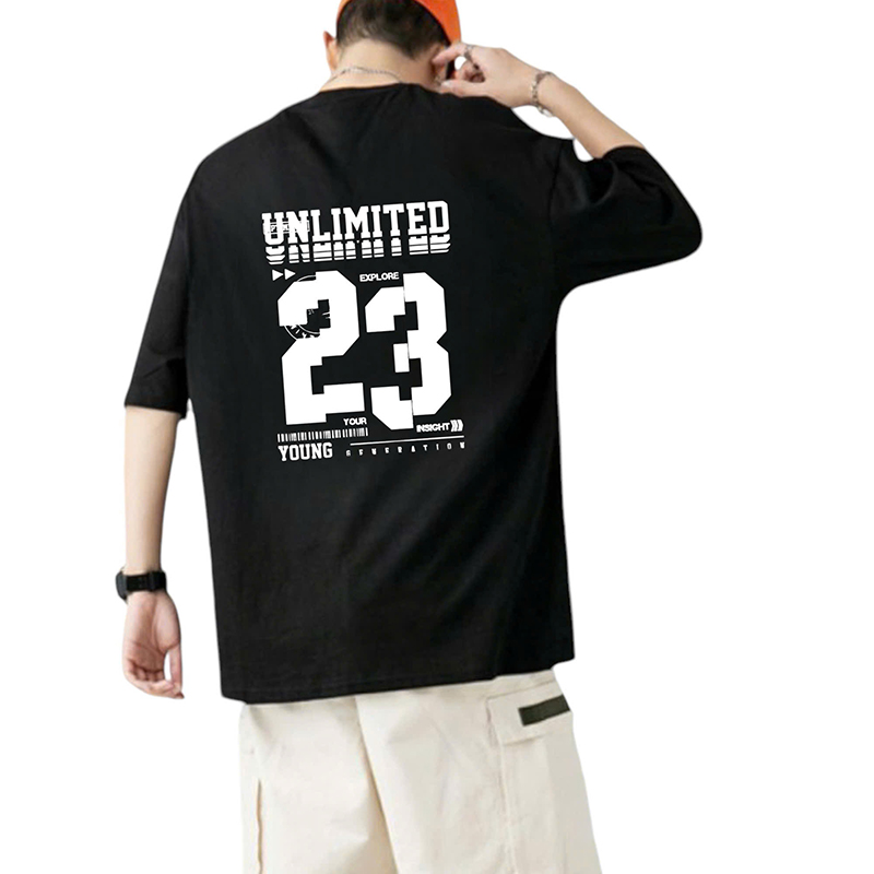 25362_z5898965347937-bfdbdfa9aa7eb6119f7ee3aac28e6d47_20241005145043-1.jpg Áo Thun Nam Cổ Tròn Pack Hourse In Chữ Unlimited 23 - Có Big Size 100kg - AB522