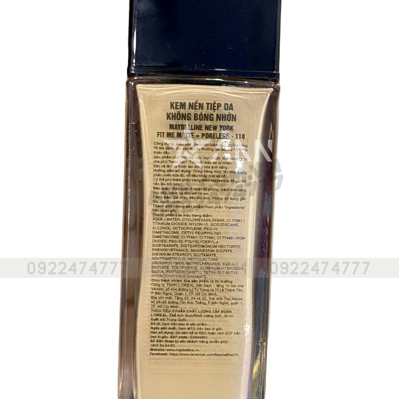 25401_phu-photoroom-8_20241009101912-1.jpg Kem Nền Maybelline New York Fit Me Matte + Poreless 16H SPF22 PA++ 30ml - 6902395774211