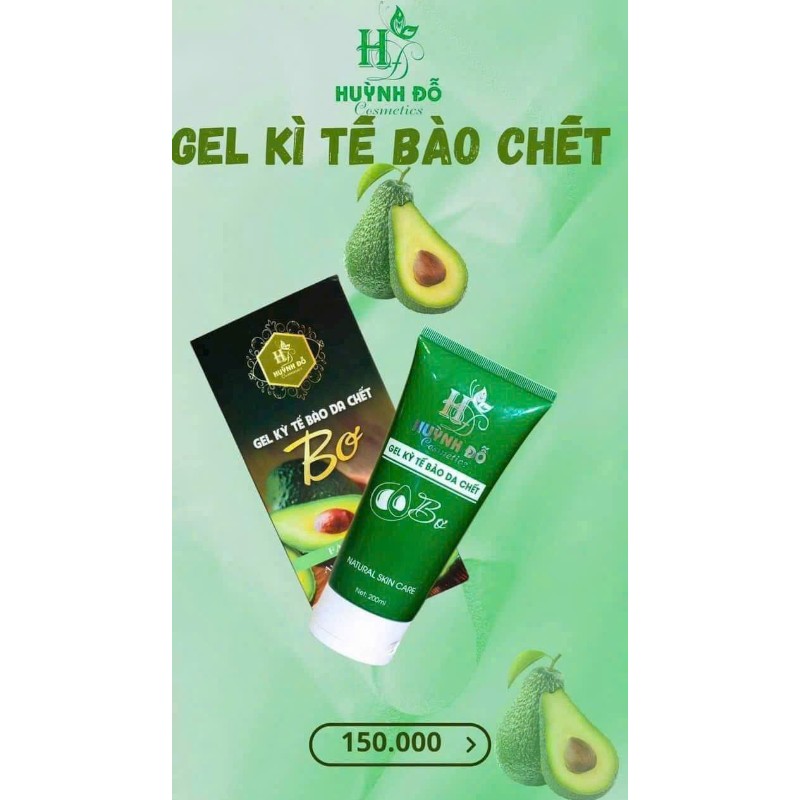 Gel Kỳ Tế Bào Da Chết Bơ Cho Mặt Và Body Huỳnh Đỗ 200ml Gel Kỳ Tế Bào Da Chết Bơ Cho Mặt Và Body Huỳnh Đỗ 200ml