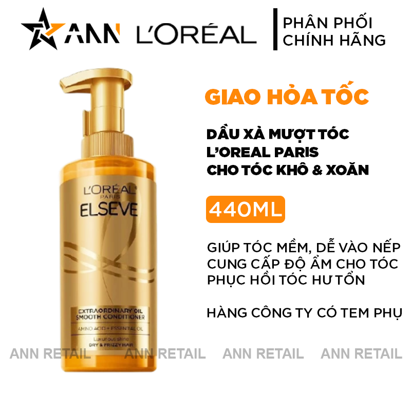 25465_bia-xa-loreal_20241017102855-18.png Dầu Xả LorealParis Elseve Extraordinary Oil Smooth Dành Cho Tóc Khô Xoăn 440ml Loreal - 6923700909005