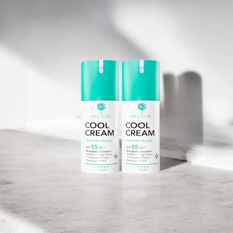 25470_face-ngay-dr-lacir-phu-photoroom-1_20241019104401-1.jpg Kem Chống Nắng Dr Lacir Cool Cream Face Tuyết Sữa Gạo Dưỡng Trắng Da Ban Ngày 50g - 8938528007473