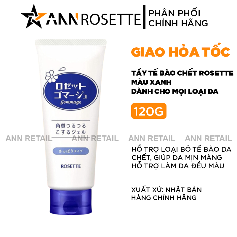 25520_2_20241026160551-1.png Tẩy Tế Bào Chết Rosette Màu Xanh Cho Mọi Loại Da Gommage Gentle Peeling Gel 120g - 4901696542347