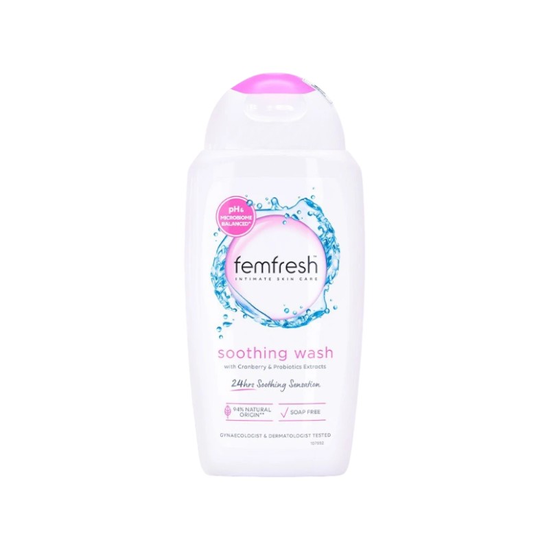 25536_trang-photoroom-1_20241029115653-5.jpg Dung Dịch Vệ Sinh Phụ Nữ Femfresh Soothing Wash Màu Hồng - Dành Cho Da Nhạy Cảm 250ml - 5010724525951
