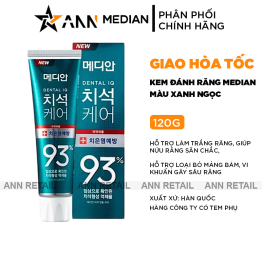 Kem Đánh Răng Median Màu Xanh Ngọc Dental IQ 93% Tartar Protection Toothpaste Gum 120g - 8809585101445