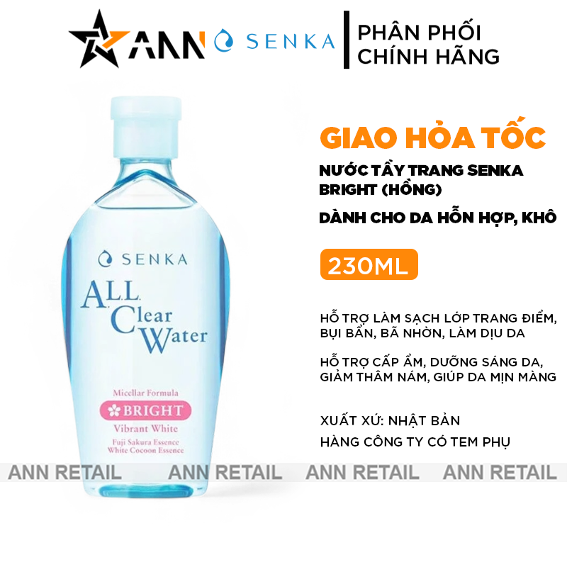 25618_khung-shopee-ann-retail-moi-0410-recovered_20241105090458-2.png Nước Tẩy Trang Senka All Clear Micellar Bright Màu Hồng 230ml - 4909978150211