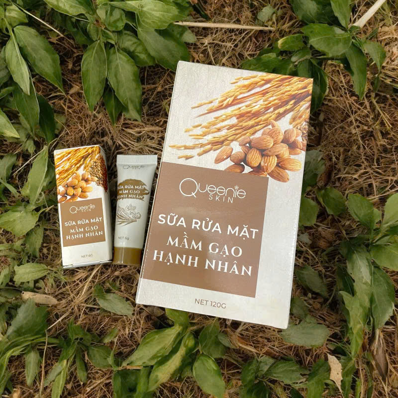 25624_z6001885389636-5394cf2c01a1cd426442b5481b61b9b2_20241105153203-2.jpg Sữa Rửa Mặt Mầm Gạo Hạnh Nhân Queenie Skin 120g Phiên Bản Mới - 8938513314470