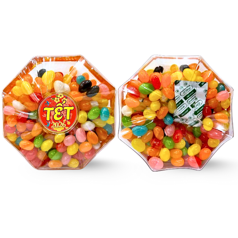 Chuyên sỉ hộp Kẹo Bi Trái Cây Hộp Bát Giác 300G Hộp Quà Tết 2026 Chuyên sỉ hộp Kẹo Bi Trái Cây Hộp Bát Giác 300G Hộp Quà Tết 2026