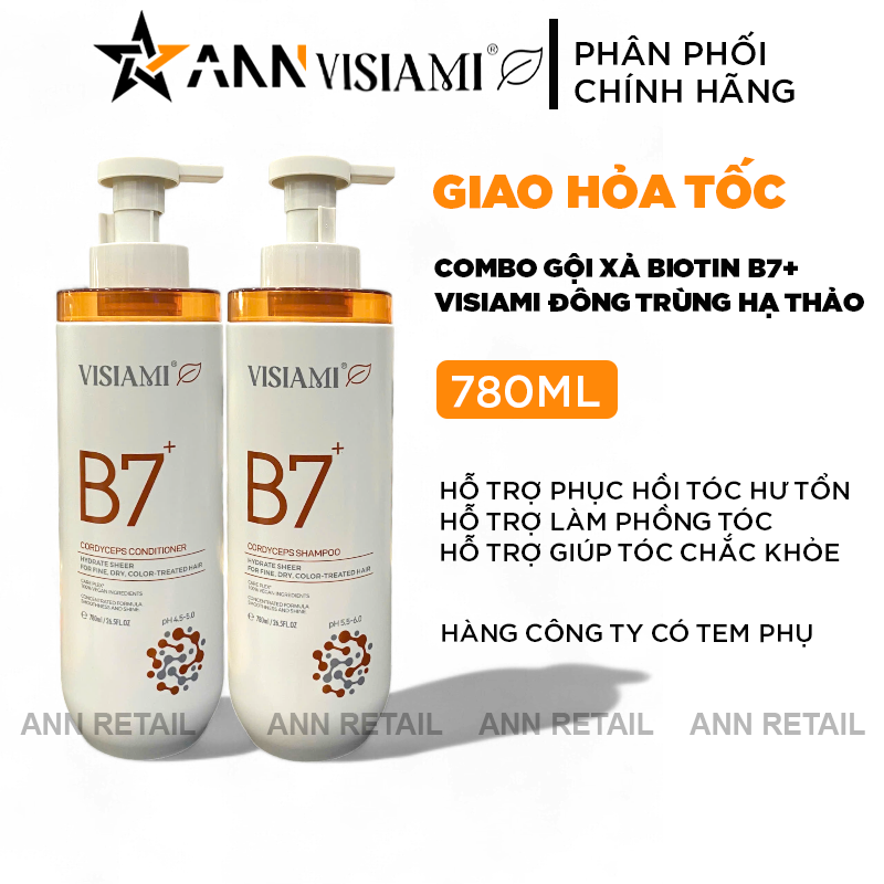 25631_1_20241106144523-1.png Combo Dầu Gội Xả Visiami Biotin B7+ Cordyceps Đông Trùng Hạ Thảo 780ml - 6940686505847