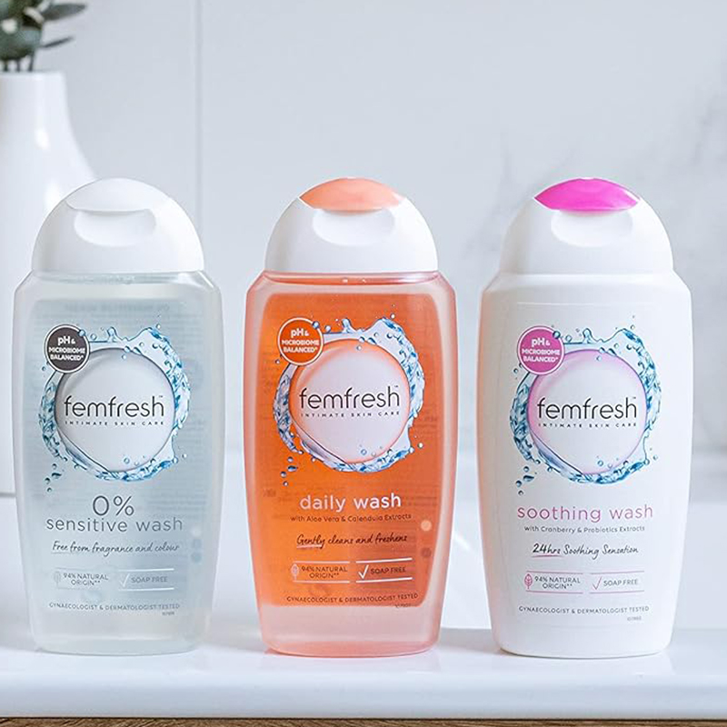 25646_633fd4cb1dceb71f081d94d0-femfresh-intimate-skin-care-0-wash_20241107104616-2.jpg Dung Dịch Vệ Sinh Phụ Nữ Femfresh 250ml - DDVCPNF
