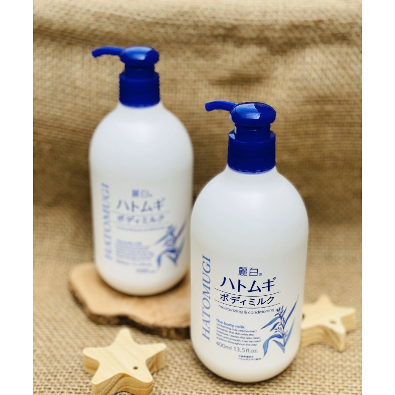 25667_lotion-hatomugi-xanh-logo-photoroom_20241107175208-2.jpg Sữa Dưỡng Thể Ý Dĩ Reihaku Hatomugi Body Milk Ban Đêm 400ml - 4513574029606