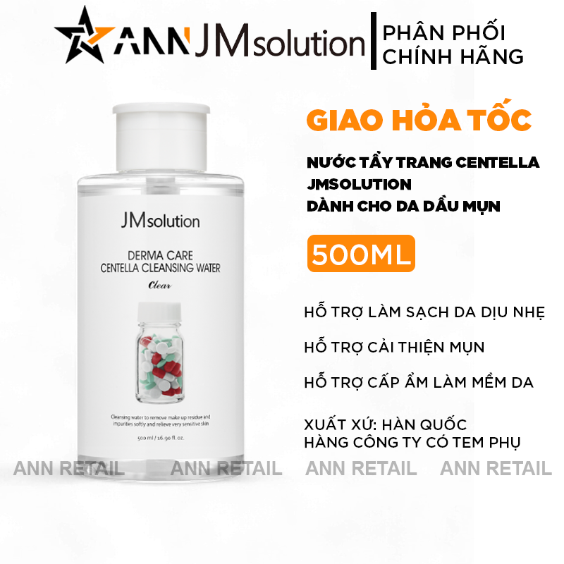 25673_1_20241108100025-1.png Nước Tẩy Trang JMSolution Centella Cleansing Water Cho Da Dầu Mụn 500ml - 8809505545120