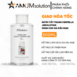 Nước Tẩy Trang JMSolution Centella Cleansing Water Cho Da Dầu Mụn 500ml - 8809505545120