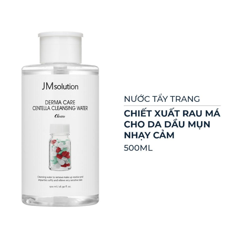Phân phối nước Tẩy Trang JMSolution Centella Cleansing Water Cho Da Dầu Mụn 500ml Phân phối nước Tẩy Trang JMSolution Centella Cleansing Water Cho Da Dầu Mụn 500ml