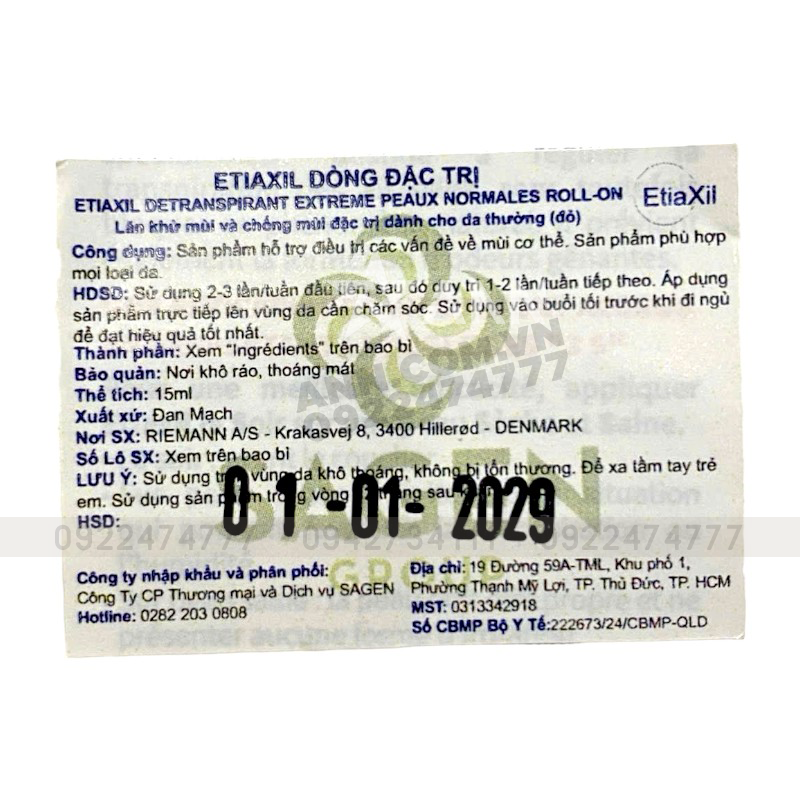 Nguồn sỉ lăn Khử Mùi EtiaXil Màu Đỏ 15ml Nguồn sỉ lăn Khử Mùi EtiaXil Màu Đỏ 15ml