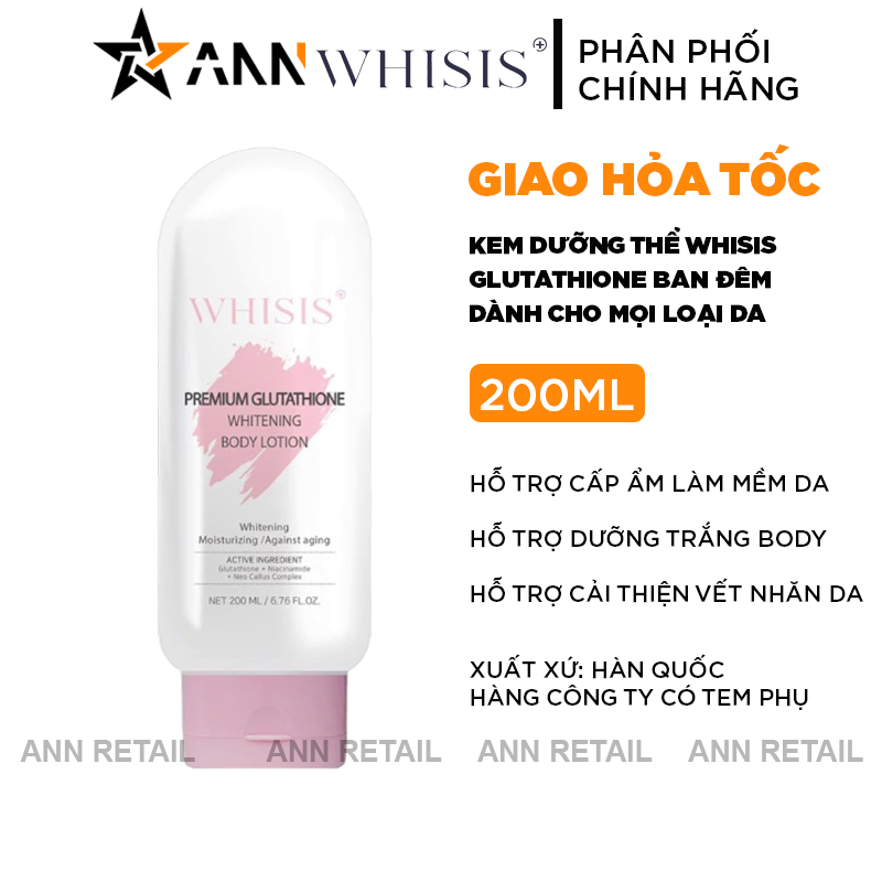 25683_1_20241108145847-1.png Sữa Dưỡng Thể Whisis Ban Đêm Premium Glutathione Whitening Body Lotion 200ml - 8809803050371