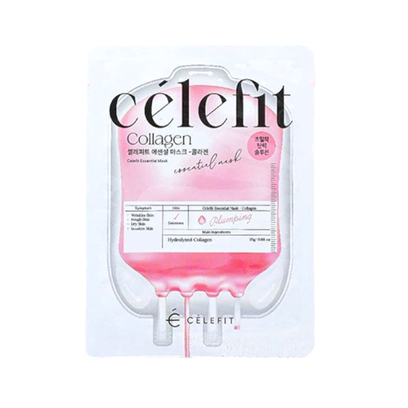 Mặt Nạ Celefit Essential Mask Collagen Màu Hồng Hỗ Trợ Chống Lão Hoá Hộp 10 Miếng Mặt Nạ Celefit Essential Mask Collagen Màu Hồng Hỗ Trợ Chống Lão Hoá Hộp 10 Miếng