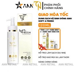 Dung Dịch Vệ Sinh Collagen X3 TN Đông Anh Soft & Fresh Collagen X3 120ml - Tặng 1 Xịt Thơm Body + 1 Nước Hoa Vùng Kín - DDVSTN