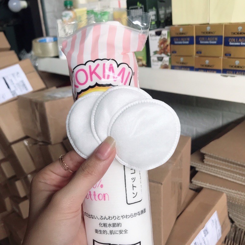 Chuyên sỉ bông Tẩy Trang Tròn Kokimi Mềm Mại - 155 Miếng Chuyên sỉ bông Tẩy Trang Tròn Kokimi Mềm Mại - 155 Miếng