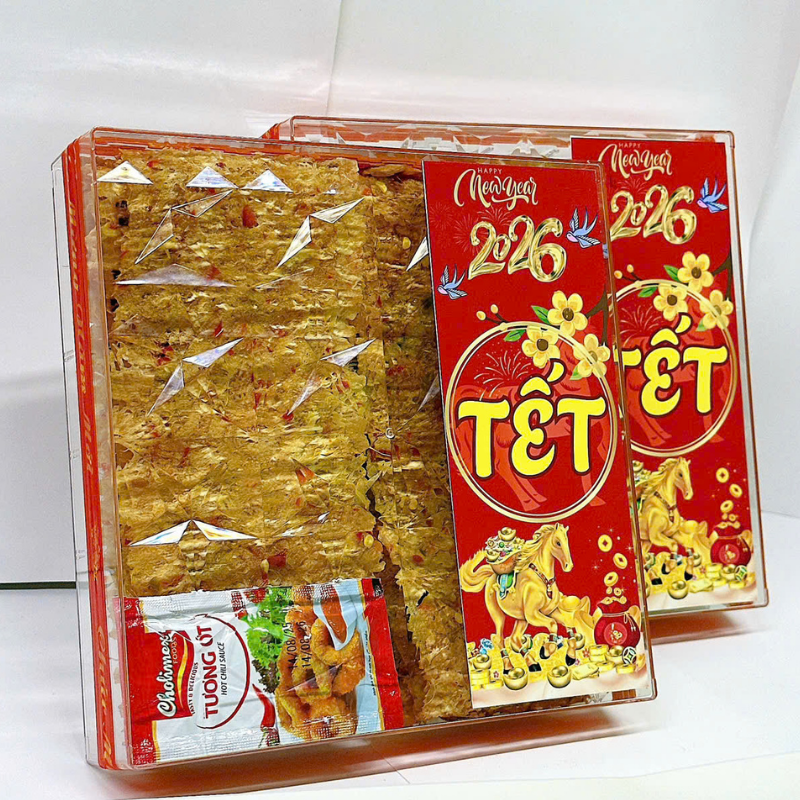 Hộp Mực Cán Tẩm Vị Ngôi Sao Lớn 400G Hộp Tết Hộp Mực Cán Tẩm Vị Ngôi Sao Lớn 400G Hộp Tết