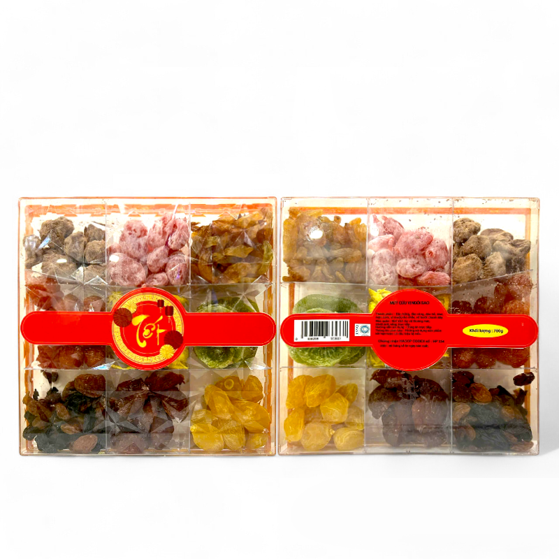 Bỏ sỉ set Hộp Mix Mứt 9 Vị (Đào Hồng, Đào Vàng, Đào Bổ, Kiwi, Mận Cơm, Xí Muội Voi, Nho Vàng, Nho Chile, Vỏ Bưởi Chanh Dây) Ngôi Sao Lớn 700G Hộp Tết Bỏ sỉ set Hộp Mix Mứt 9 Vị (Đào Hồng, Đào Vàng, Đào Bổ, Kiwi, Mận Cơm, Xí Muội Voi, Nho Vàng, Nho Chile, Vỏ Bưởi Chanh Dây) Ngôi Sao Lớn 700G Hộp Tết