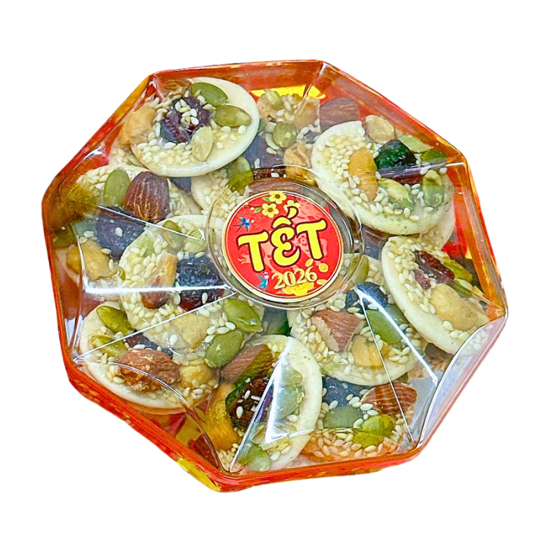 Hộp Bánh Đồng Tiền Việt Quất Bác Giác 170G Hộp Quà Tết 2026 Hộp Bánh Đồng Tiền Việt Quất Bác Giác 170G Hộp Quà Tết 2026