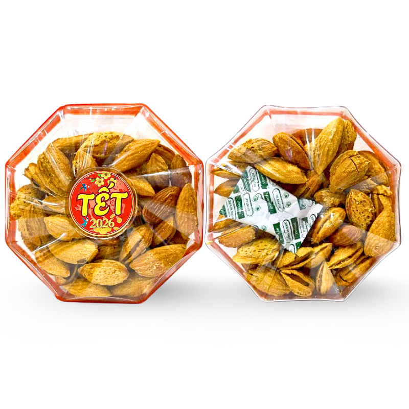 Giá sỉ hộp Hạnh Nhân Rang Bơ Bát Giác 180G Hộp Quà Tết 2026 Giá sỉ hộp Hạnh Nhân Rang Bơ Bát Giác 180G Hộp Quà Tết 2026