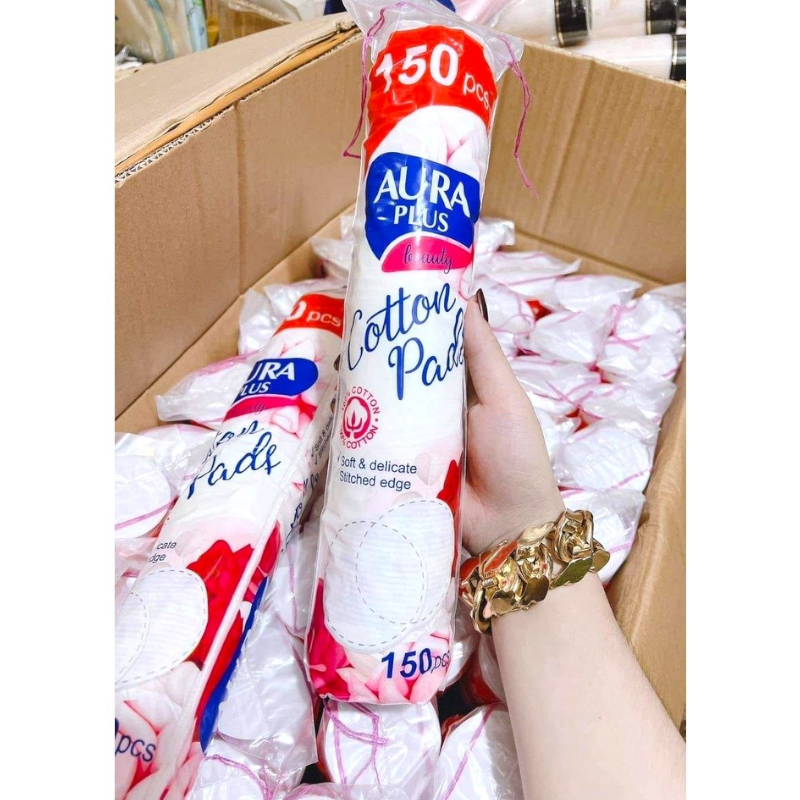 25794_btt-aura-phu-photoroom-4_20241120175309-1.png Bông Tẩy Trang Aura Chất Liệu Cotton Mềm Mại Cho Da 150 Miếng - 4751023290775