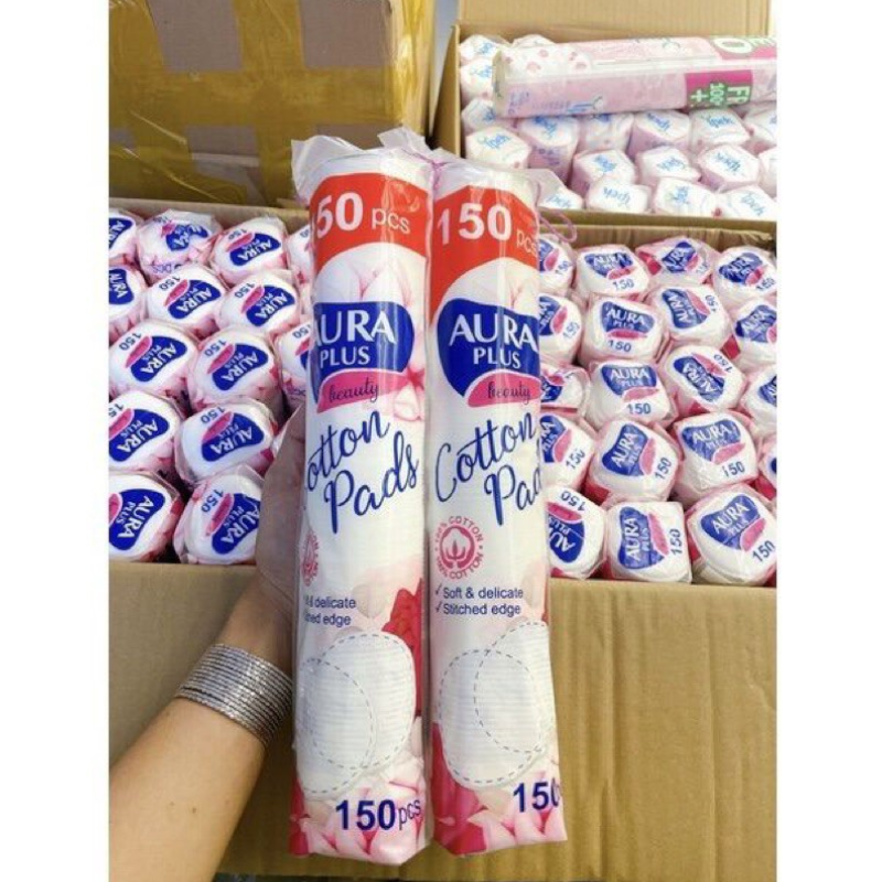 25794_btt-aura-phu-photoroom-5_20241120175309-1.png Bông Tẩy Trang Aura Chất Liệu Cotton Mềm Mại Cho Da 150 Miếng - 4751023290775